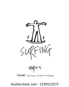 Sport poster / Sketchy leisure illustration - vector