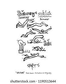 Sport poster / Sketchy leisure illustration - vector