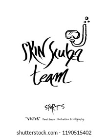 Sport poster / Sketchy leisure illustration - vector