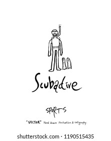 Sport poster / Sketchy leisure illustration - vector