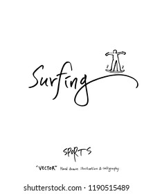 Sport poster / Sketchy leisure illustration - vector