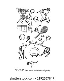 Sport poster / Sketchy leisure illustration - vector