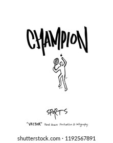 Sport poster / Sketchy leisure illustration - vector
