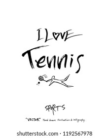 Sport poster / Sketchy leisure illustration - vector
