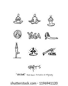 Sport poster / Sketchy leisure illustration - vector