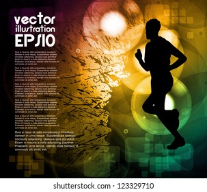 Afiche deportivo. Ilustración del vector