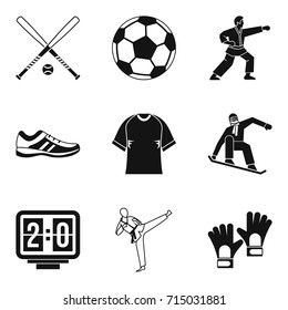 Sport Protection Icons Set Simple Set Stock Vector (Royalty Free ...