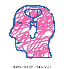 sport psychology doodle icon sketch vector. sport psychology sign. isolated symbol illustration