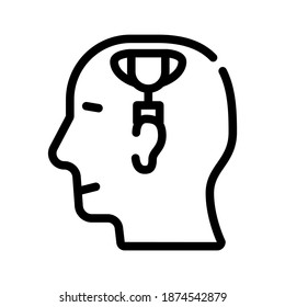 sport psychology line icon vector. sport psychology sign. isolated contour symbol black illustration