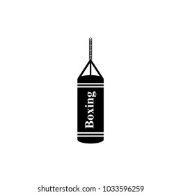 Sport punching bag, isolated on white background.