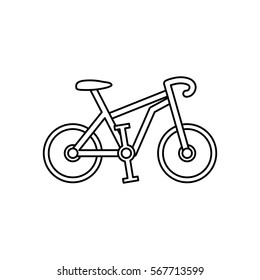 Sport race bike icon vector illustration graphic design