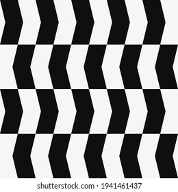 Sport Race Flag, Black White Arrows Pattern. Vector Checkered Arrows. EPS10.