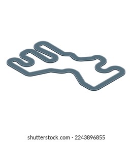 Sport racetrack icon isometric vector. Car race. Road track