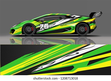 Sport racing car wrap decal and sticker livery design. vector eps10 format.
