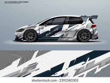 Sport racing car wrap livery design