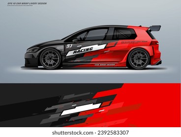 Sport racing car wrap livery design