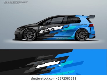 Sport racing car wrap livery design