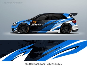 Sport racing car wrap livery design