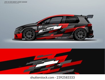 Sport racing car wrap livery design