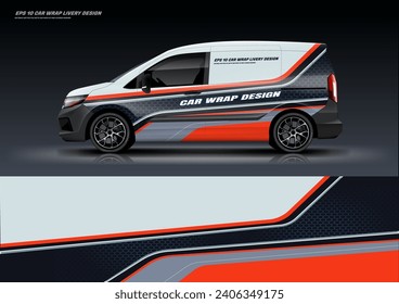 Sport racing car wrap livery design