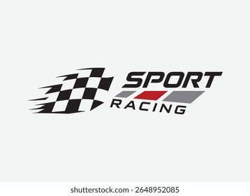 Sport Racing Checkered Flag Logo