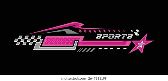 Sport racing modification stripes sticker vinyl graphic
