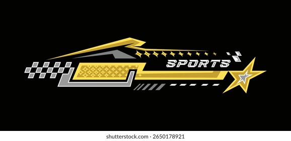 Sport racing modification stripes sticker vinyl vector