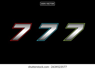 Sport Racing Number, Set of Start Racing number, sport race number 7