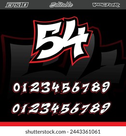 Sport and racing sticker template vector editable