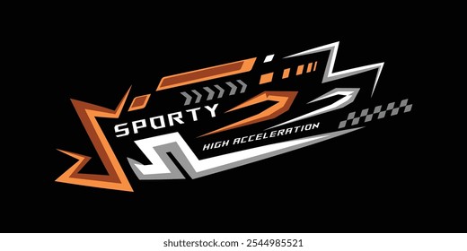 Sport racing stripe car modification wrap sticker vinyl decal vector