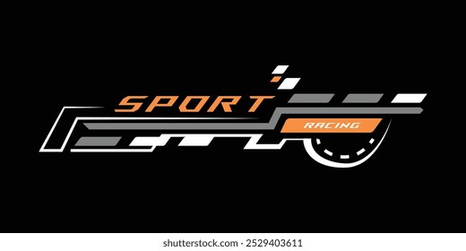 Sport racing stripe car sticker vinyl decal vector