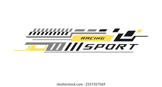 Sport racing stripe car stickers modification vinyl decal isolated