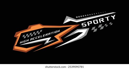 Sport racing stripe car wrap sticker modification vinyl decal vector