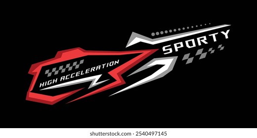 Sport racing stripe car wrap sticker modification vinyl decal isolated