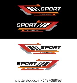 Sport racing stripes car stickers. vinyl decal templates isolated set