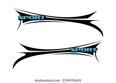 Sport racing stripes car stickers modification vinyl decal template Vector EPS 10