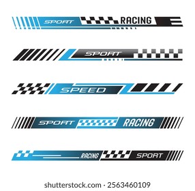 Sport racing stripes car stickers vinyl decal templates