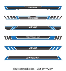 Sport racing stripes car stickers vinyl decal templates