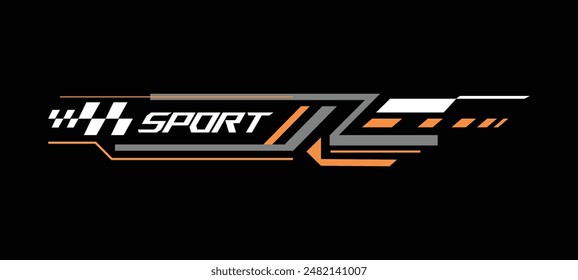 Sport racing stripes stickers vinyl decal template