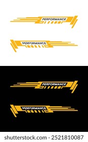 Sport racing stripes. Turbo power, speed and drift vinyl decal for car bike and truck Vector EPS 10