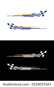 Sport racing stripes. Turbo power, speed and drift vinyl decal for car bike and truck Vector EPS 10