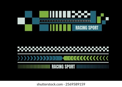 Sport racing stripes vector design. Vinyl decal element racing graphic design. Automobile decoration