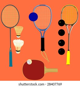 sport rackets - vector