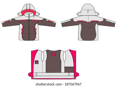 Sport raincoat design.