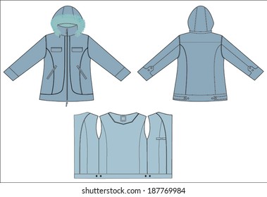 Sport raincoat design.