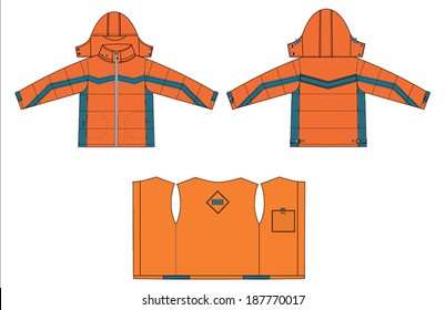 Sport raincoat design.