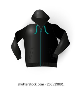 Sport raincoat in vector, eps