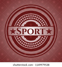 Sport red emblem. Vintage.