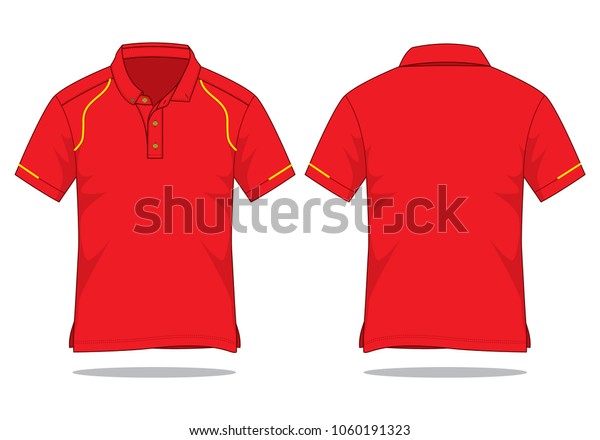 yellow and red polo shirt