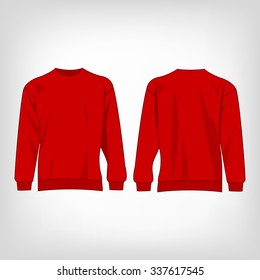 Sport red sweater isolated vector